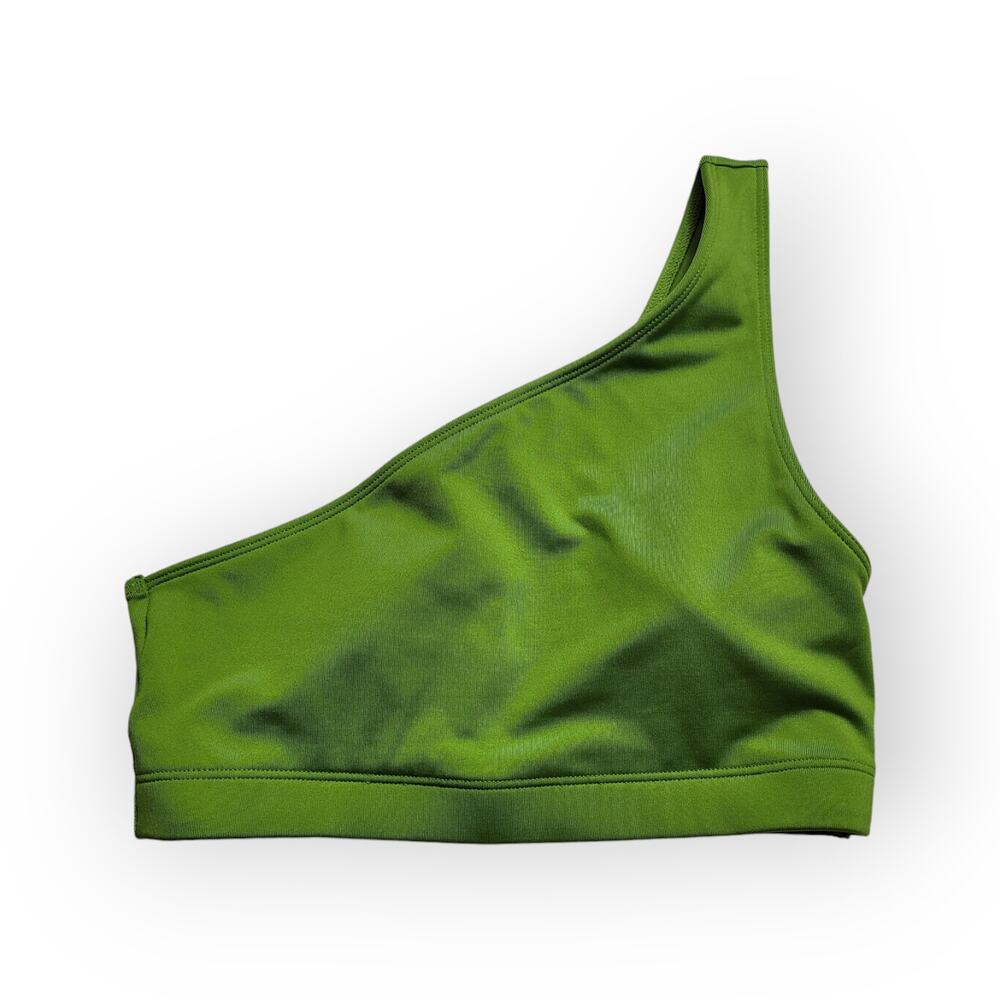 Victoria's Secret Pink Sport One Shoulder Workout Bra Top Green Women's Size XS